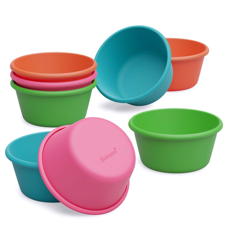 Bakerpan Silicone Jumbo Muffin Cups For Baking, Smooth Large Air Fryer Muffin Cups, 3 1/2 Inch Muffin Baking Cups, Jumbo Cupcake Liners - Set of 8 - Image 3